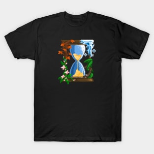 Pixel Art Hourglass of Seasons T-Shirt